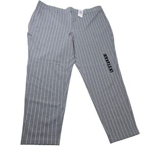 Torrid Studio Gray White Pinstripe Ankle Career Pants - Women's 22 Tall